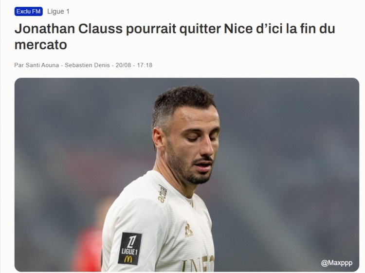 九游app下载最新版本-记者：乔纳森-克劳斯可能夏窗最后时刻离开尼斯，有球队加快追求